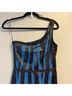 Jay Godfrey Stripes Blue Black Cocktail Dress Size 2 - photo 4
