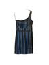 Jay Godfrey Stripes Blue Black Cocktail Dress Size 2 - photo 1