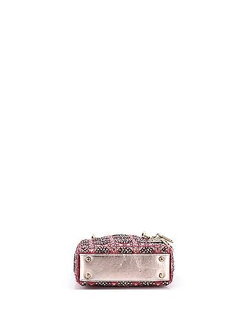 Christian Dior Lady Dior Chain Bag Cannage Beaded Satin with Metallic Leather Mini (view 2)