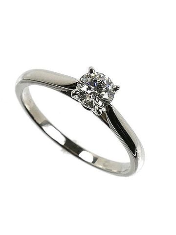 Cartier CARTIER Cartier Pt950 Platinum Solitaire 1895 Wedding Ring N4807950 Diamond 0.31ct 50 2.6g Women's (view 1)