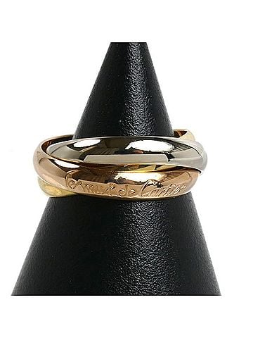 Cartier CARTIER Cartier 18K Yellow Gold Pink White Les Must de Trinity Ring, 8.0g, Women's (view 1)
