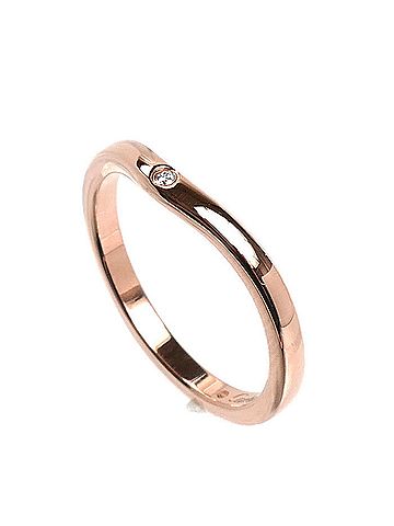Cartier CARTIER Cartier 18KPG Pink Gold Ballerina Curve Wedding Ring with 3 Diamonds B4098650 Diamond 50 2.3g Women's (view 2)