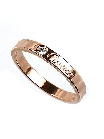 Cartier CARTIER Cartier 18KPG Pink Gold Wedding Ring with 1 Diamond (B4086457) - Diamond, 3.9g Women's (view 1)