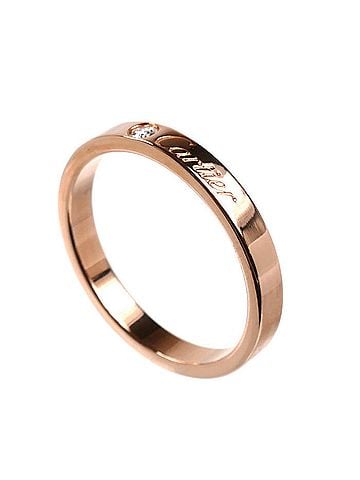 Cartier CARTIER Cartier 18KPG Pink Gold Wedding Ring with 1 Diamond (B4086457) - Diamond, 3.9g Women's (view 2)