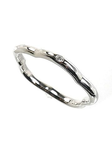Chanel CHANEL 18KWG White Gold Camellia Single Diamond Ring, 2.4g, Women's (view 1)