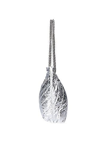 Balenciaga BALENCIAGA 742942 Metallic Calf Silver Crush XS Tote Bag - Women's (view 2)