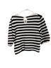 Maje Stripes White Black Pullover Sweater Size M - photo 2