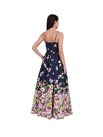 Eliza J Printed Bow Sleeveless  Cocktail Dress (view 2)