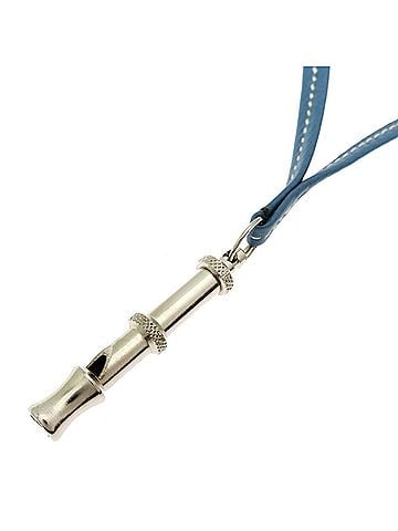 Hermès Hermes Ultrasonic Whistle Women's Necklace, Metal, Blue Jean (view 2)