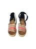 TOMS 100% Canvas Stripes Multi Color Black Blue Wedges Size 8 1/2 - photo 2