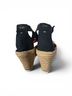 TOMS 100% Canvas Stripes Multi Color Black Blue Wedges Size 8 1/2 - photo 4