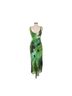 Mango 100% Viscose Print Green Casual Dress Size 8 - photo 2