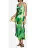 Mango 100% Viscose Print Green Casual Dress Size 8 - photo 6