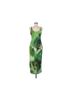 Mango 100% Viscose Print Green Casual Dress Size 8 - photo 1