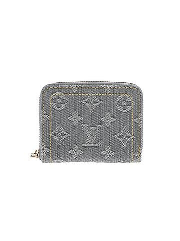 Louis Vuitton LOUIS VUITTON Louis Vuitton Monogram Denim Zippy Coin Purse Gray M14277 Women's Wallet/Coin Case A Rank Used Ginzo (view 2)