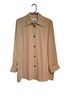 Jil Sander 100% Viscose Solid Tan Long Sleeve Button-Down Shirt Size L - photo 1