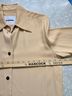Jil Sander 100% Viscose Solid Tan Long Sleeve Button-Down Shirt Size L - photo 5