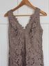 Vera Wang 100% Polyester Floral Tan Cocktail Dress Size 10 - photo 3