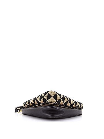 Prada Double Symbole Triangle Bag Leather and Jacquard Mini (view 2)