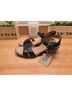 Born 100% Leather Black Sandals Size 8 - photo 3