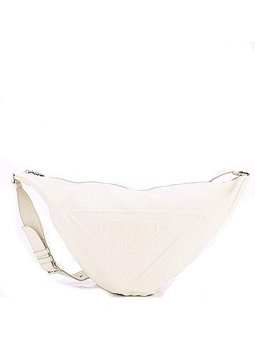 Prada Triangle Logo Zip Messenger Leather Large (view 1)