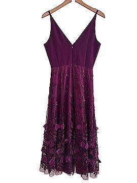 Dress the Population Darleen Dark Magenta Cocktail Dress (view 2)
