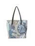 Coach 100% Coated Canvas Print Black White Tote One size - photo 1