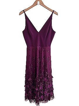 Dress the Population Darleen Dark Magenta Cocktail Dress (view 1)