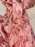 LoveShackFancy 100% Polyester Floral Pink Casual Dress Size 6 - photo 4