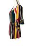 Express 100% Rayon Stripes Red Yellow White Romper Size L - photo 6