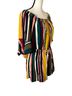 Express 100% Rayon Stripes Red Yellow White Romper Size L - photo 4
