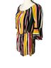 Express 100% Rayon Stripes Red Yellow White Romper Size L - photo 5