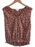 Evereve Floral Brown Sleeveless Blouse Size L - photo 1