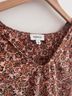 Evereve Floral Brown Sleeveless Blouse Size L - photo 4