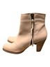 Anthropologie 100% Leather Solid Ivory Ankle Boots Size 7 - photo 4