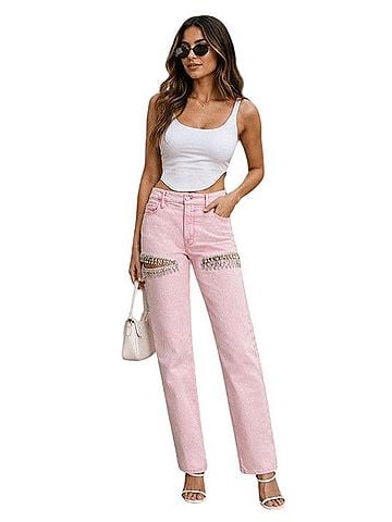 Good American Good Icon Straight Diamond Jeans Jeans (view 1)