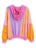 Bibi Pink Purple Yellow Zip Up Hoodie Size L - photo 2
