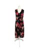 Connected Apparel 100% Polyester Floral Black Red Pink Cocktail Dress Size M - photo 1