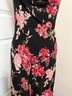 Connected Apparel 100% Polyester Floral Black Red Pink Cocktail Dress Size M - photo 5