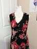 Connected Apparel 100% Polyester Floral Black Red Pink Cocktail Dress Size M - photo 4