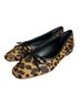Schutz Animal Print Tan Black Flats Size 6 1/2 - photo 1
