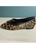 Schutz Animal Print Tan Black Flats Size 6 1/2 - photo 4