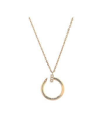 Cartier Juste un Clou Pendant Necklace 18K Rose Gold with Diamonds (view 1)