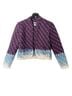 NSF 100% Cotton Checkered-gingham Purple Blue Jacket Size S - photo 1