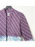 NSF 100% Cotton Checkered-gingham Purple Blue Jacket Size S - photo 4
