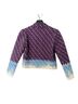 NSF 100% Cotton Checkered-gingham Purple Blue Jacket Size S - photo 2