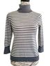 Banana Republic Stripes Gray White Silk Pullover Sweater Size S (petite) - photo 1