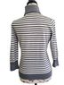 Banana Republic Stripes Gray White Silk Pullover Sweater Size S (petite) - photo 2