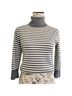 Banana Republic Stripes Gray White Silk Pullover Sweater Size S (petite) - photo 4