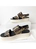 Vince. 100% Leather Snake Print Black Wedges Size 9 1/2 - photo 4